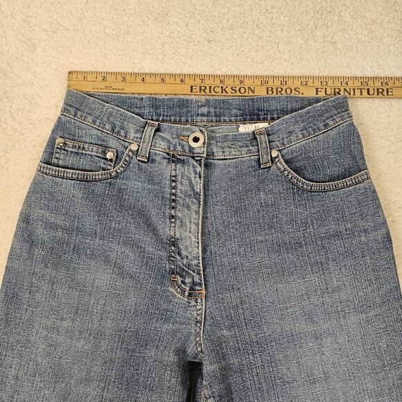Y2K Iber Jeans Women's Size 28 Light Wash Blue Denim Karen High Waisted Straight - Picture 3 of 14